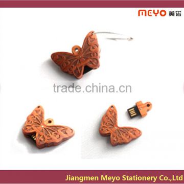 2015 Unique Butterfly Shape Wooden USB Flash Drive