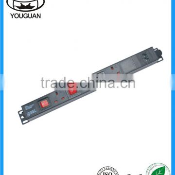 19 inch 3 Ways Power Distribution Unit with three switch