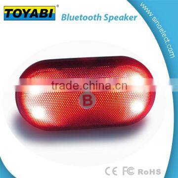 New Oval shape of Bluetooth Speaker with LED light Colorful Fashionable and Multifunction for outdoor Using