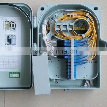 16 core FTTH outdoor fiber optic terminal box with PC/ABS material