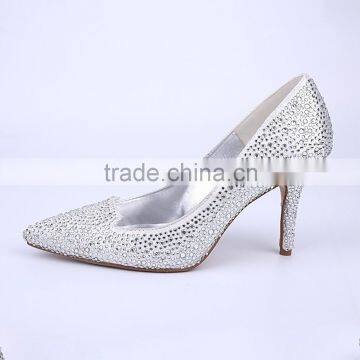 Dress shoe 2015 new products high heel woman sexy wedding shoes lady fashion shoe with strass