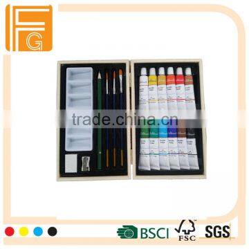 19pcs used painting acrylic paint set