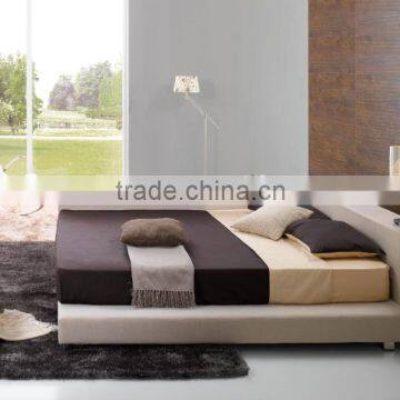 2016 Modern king fabric bed for bedroom furniture , home design soft fabric bed