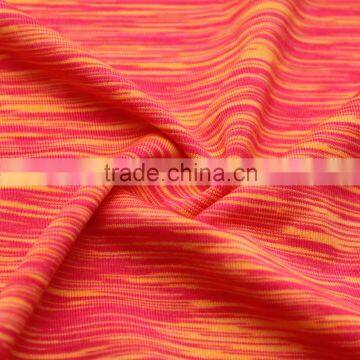 Weft Knitted Multi Color Yarn Dye Sportswear Clothing Fabric for Workout Compression Shorts photo-2