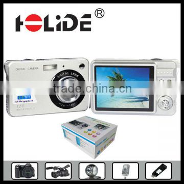 Hot Sale Slim multifunctional digital camera with 5MP, 2.7'' TFT LCD lithium battery, flashing light, PCCAM funct