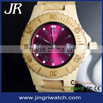 sunshine watch dial customize logo Bamboo Wooden Watch,with Japan Movt Quartz