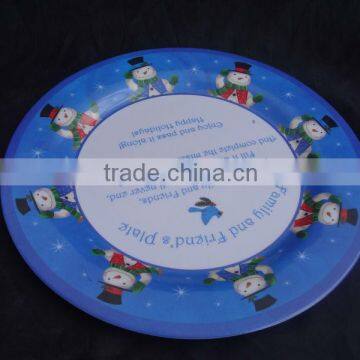 Chritmas holiday melamine dinner dishes 12 inch