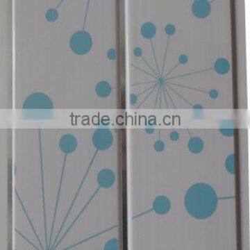 Normall new color, blue style,pvc ceiling panel with middle groove modle & silver line G224