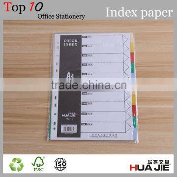 Office filing document PP plastic index file