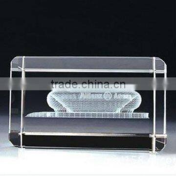 3D laser crystal paper weight