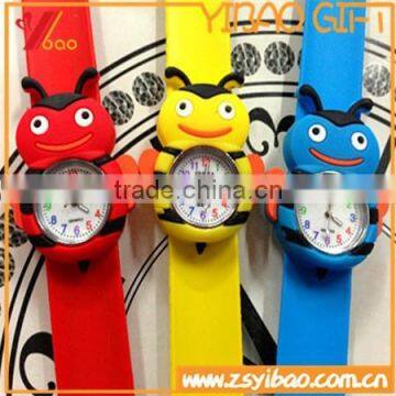 Newest design bee shaped silicone slap watch for kids