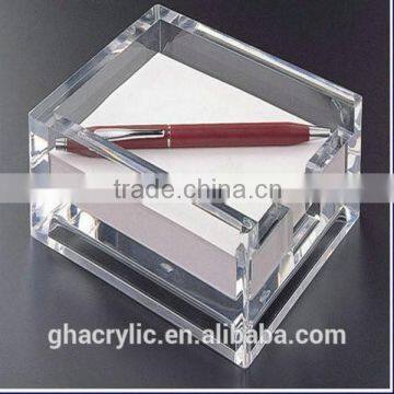 GH-RZ607 High rigidity durable and elegant acrylic rack for office ,acrylic pen box