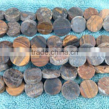 Natural Color Fluorite Rough Coins Beads photo-3