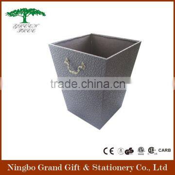 office hotel home use PU leather waste bin