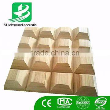 wooden 3D pagoda acoustic diffuser panel