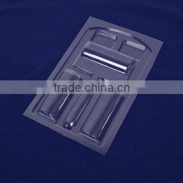 Container blister packaging for supermarket display, packing tray