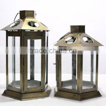 Iron Lantern, Metal Lantern, Brass Antique Lantern