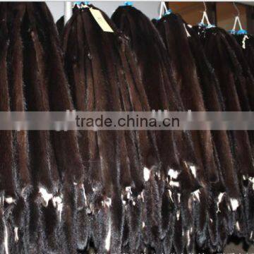 Female & Male Black Mink Fur Skin