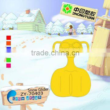 Boy's plastic skiing