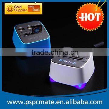 Promotional Gift Light-Up Combo USB HUB with Card Reader with LED Logo