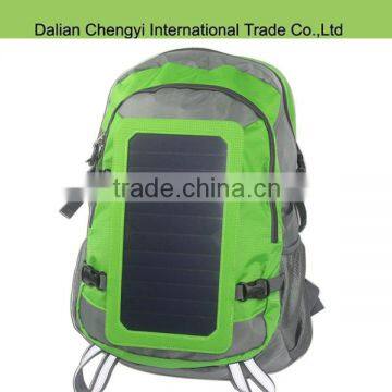 Tactical oxford hiking solar backpack for phone power supplier