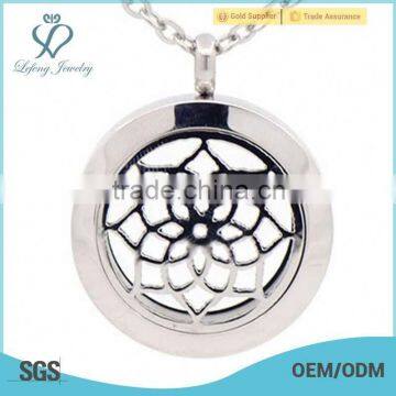 Fashion design 30mm 316l stainless steel locket,essential oil diffuser locket, perfume locket