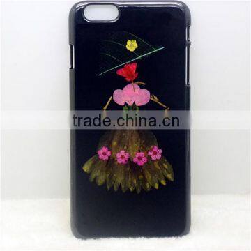 3D DIY custom Flower phone case for iphone 6, flower grass flip phone case, flower leaf phone cover for iphone