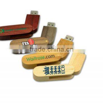Promotional Bulk Wood USB Flash Drive, Swivel USB Flash Drive