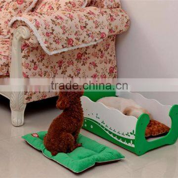 luxury top quality new design solid wooden dog bed handmade dog bed wooden pet cat bed