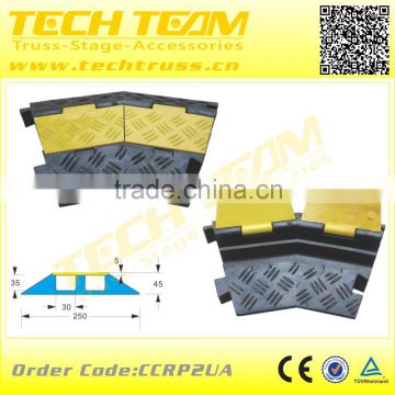 2-channel CCRP2UA/Left cable cross protector with Rubber base& Plastic flap material