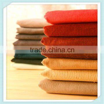 11 wale all cotton dyed corduroy fabric / garment fabric/mid-wale