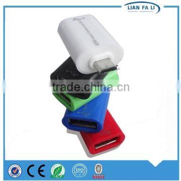 NEW!!Red colorful otg connector for cell phone factory price high speed