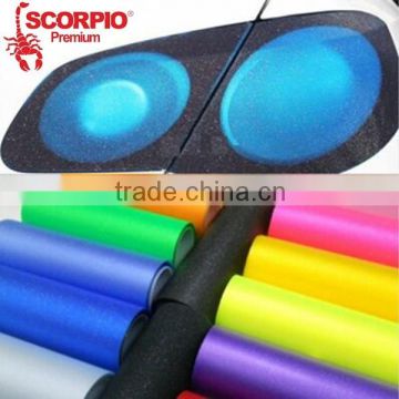 New style colorful frosted diamond glitter car headlight film with 12 colors