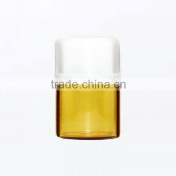 amber 1ml bottle with cap and inner