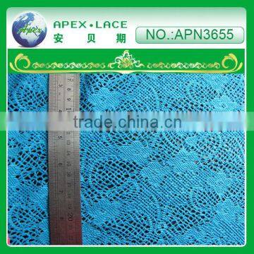 100 polyester mesh fabric for t shirts/polyester lace fabric for girls flower lace dress-APN3655