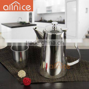 Allice stainless steel cold water kettle /handle filter water kettle /cool water pitcher with cap