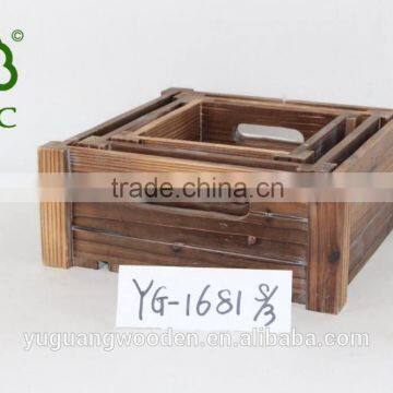 FSC approved natural color wooden box