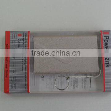 4000mah Portable Leather Envelope Power Bank Logo