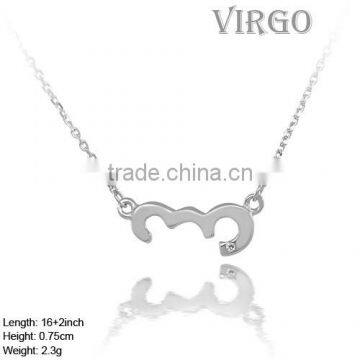 NZA-1006 New Jewelry Design Virgo Sign Necklace Silver Jewelry