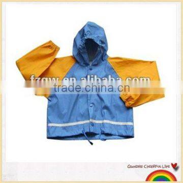 Eco-friendly fashionable PVC kids rain jacket