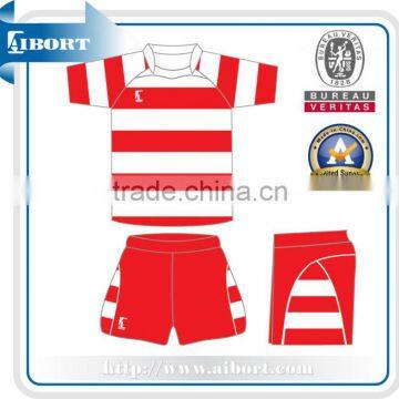 SUBRG-825 rugby quality polyester sport jersey and shorts