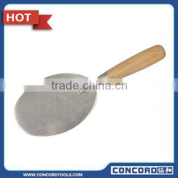 Bricklaying Trowel with wooden handle, carbon steel blade