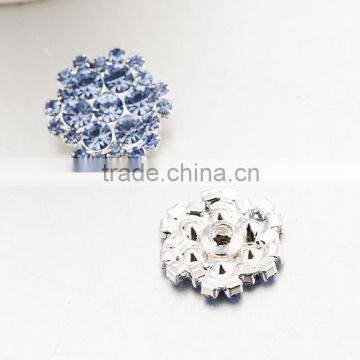 Blue color rhinestone button,new fashion rhinestone button,metal buttons