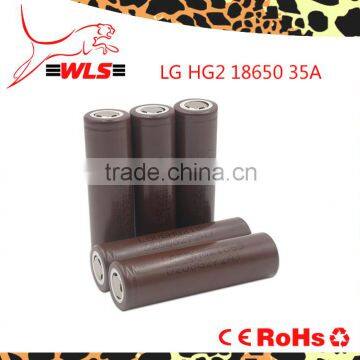 2015 Newest arrival high capacity high discharge 20A LG HG2 3.6V 3000mah 18650 e cig battery electric bike