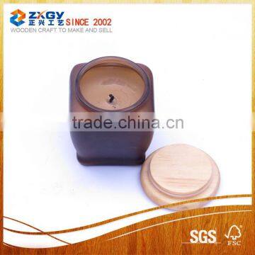 ceramic jar with wooden lid