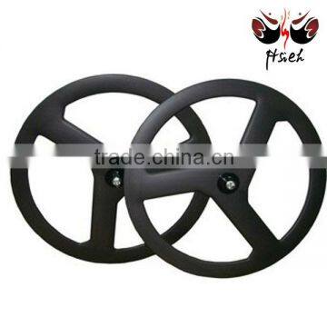 700C tri-spoke wheel 19mm clincer/ tubular rim for Time trial bike, track and ironman triathlon