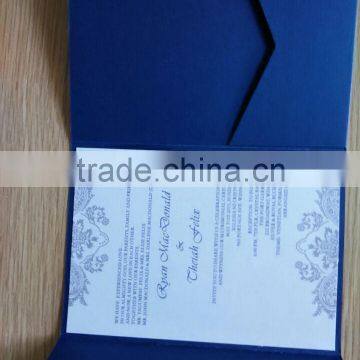 Navy Blue Elegant Wedding Invitations With Glitter photo-2