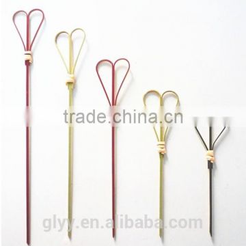 Heart Shaped Knotted Bamboo Skewer with Factory Direct Price