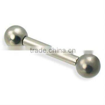 Solid titanium tongue barbell