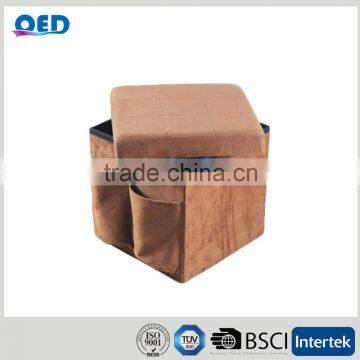 Multi Functional Affordable Folding Storage Leather Ottoman Pouffe photo-2